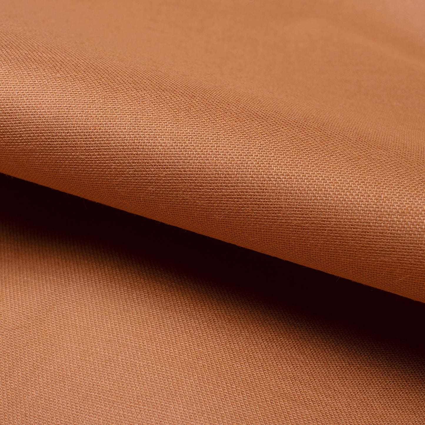 Apricot Orange Plain Glazed Cotton Fabric