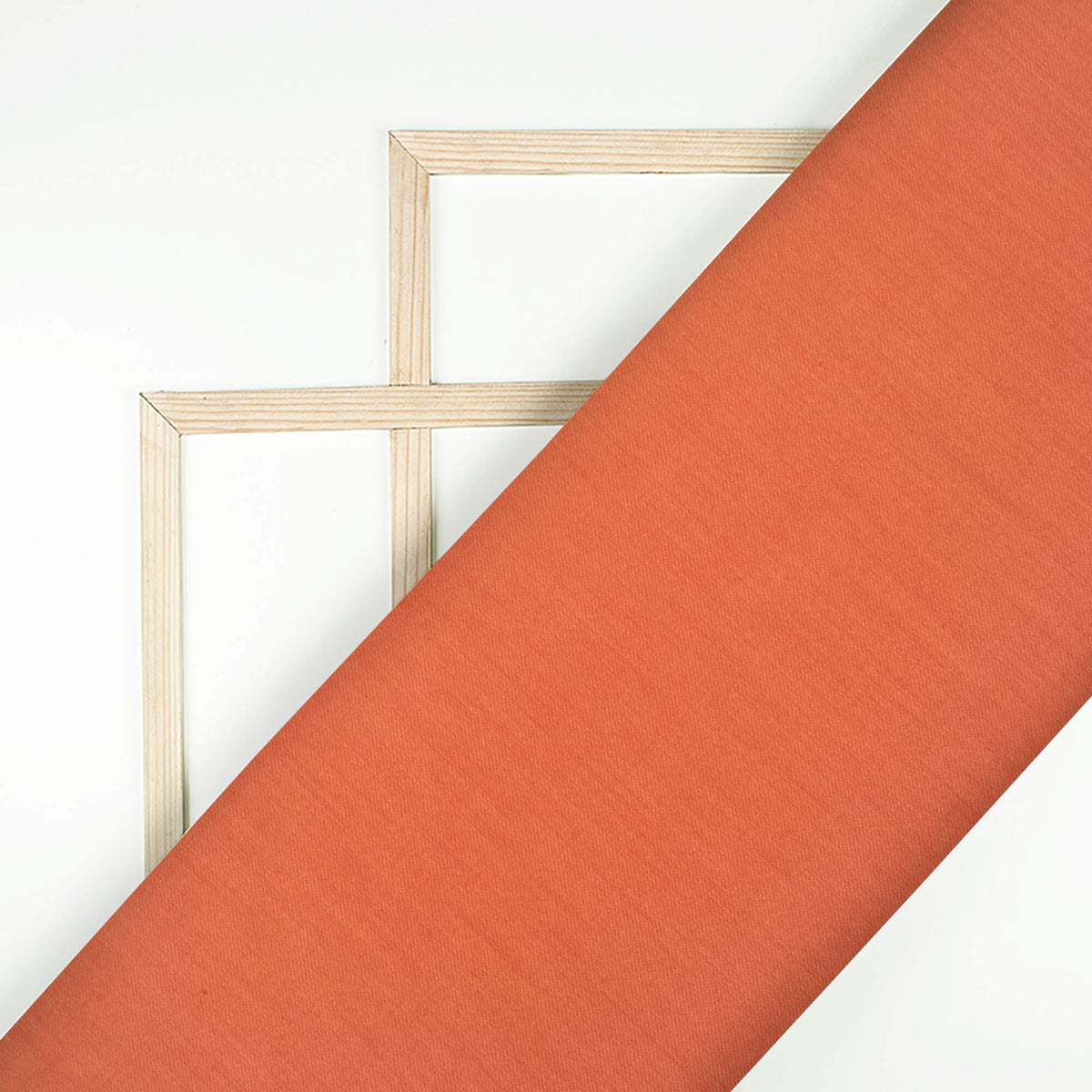 Salmon Orange Plain Glazed Cotton Fabric