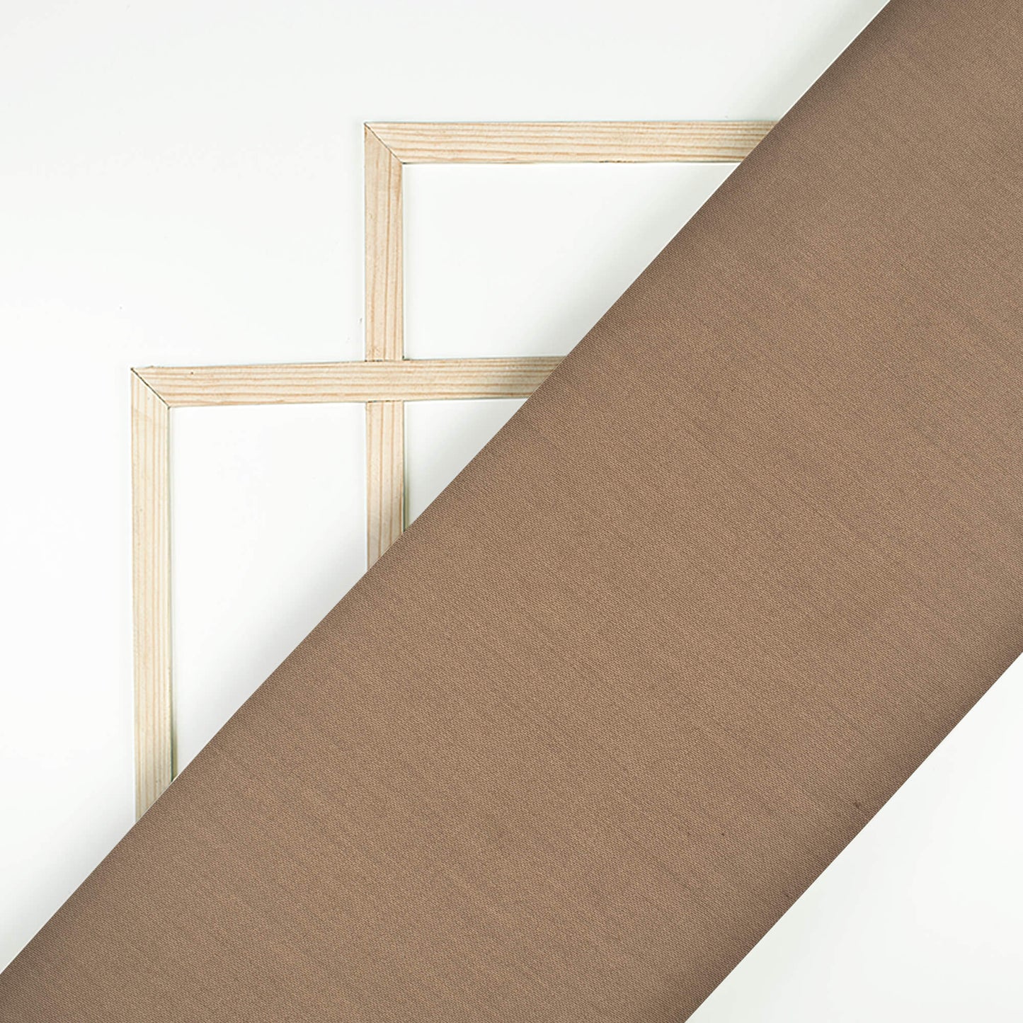 Mocha Beige Plain Glazed Cotton Fabric