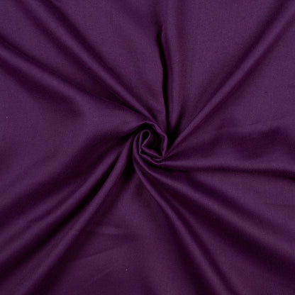 Dark Purple Plain Poly Glazed Cotton Fabric