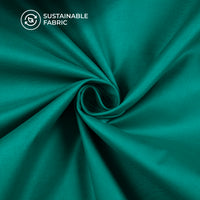 Pine Green Plain Glazed Cotton Fabric