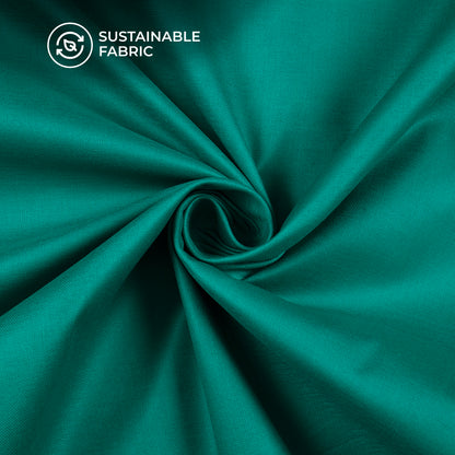 Pine Green Plain Glazed Cotton Fabric