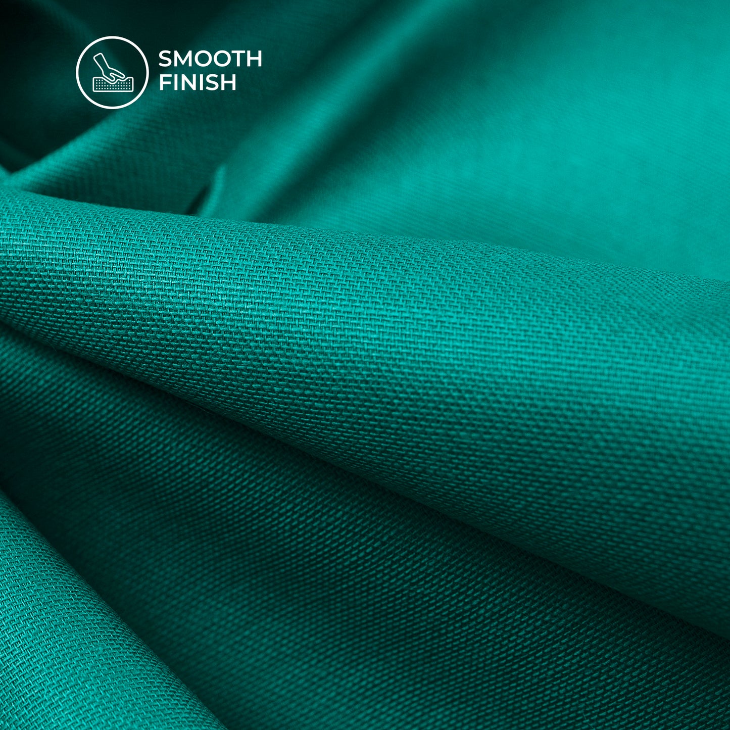 Pine Green Plain Glazed Cotton Fabric