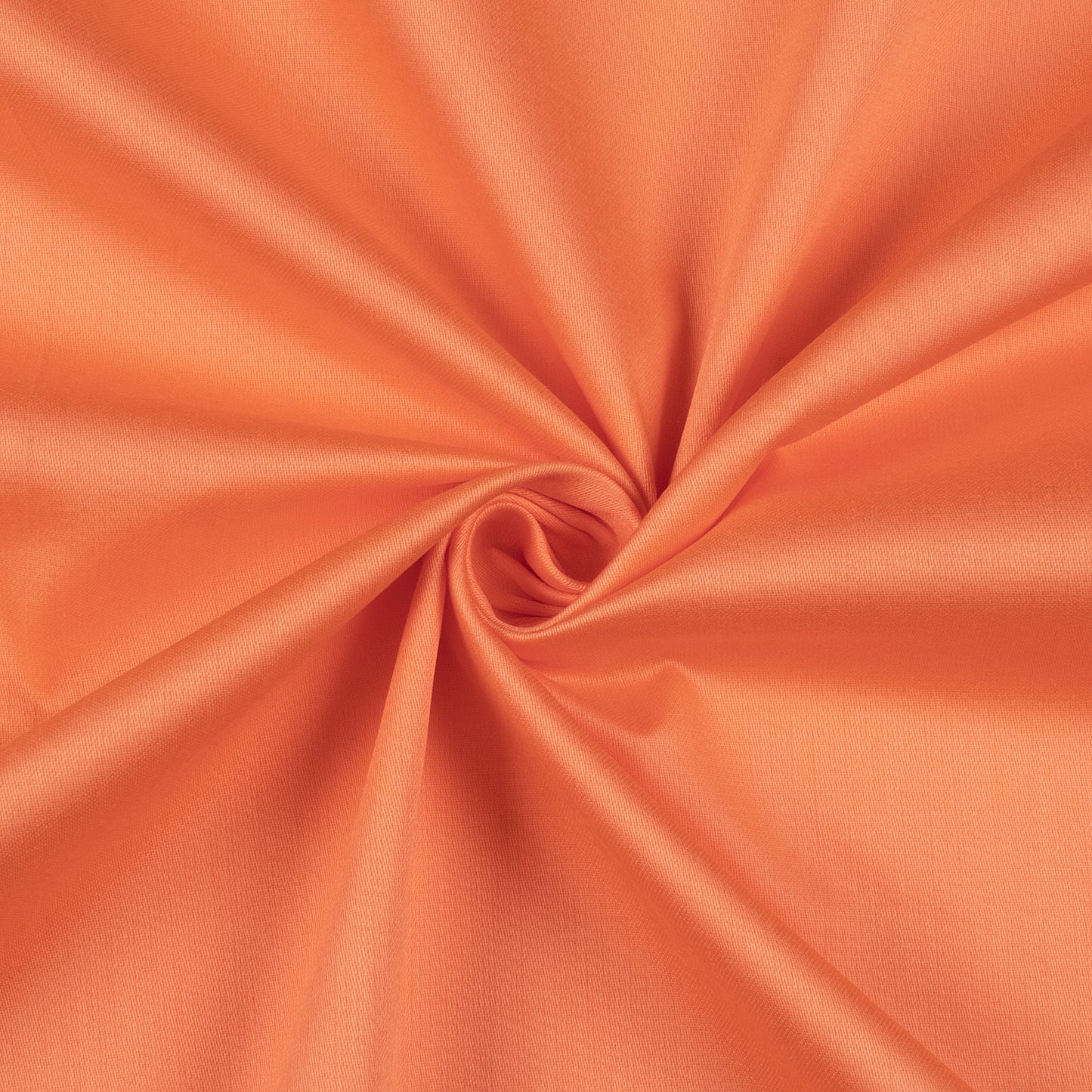 Coral Orange Plain Glazed Cotton Fabric