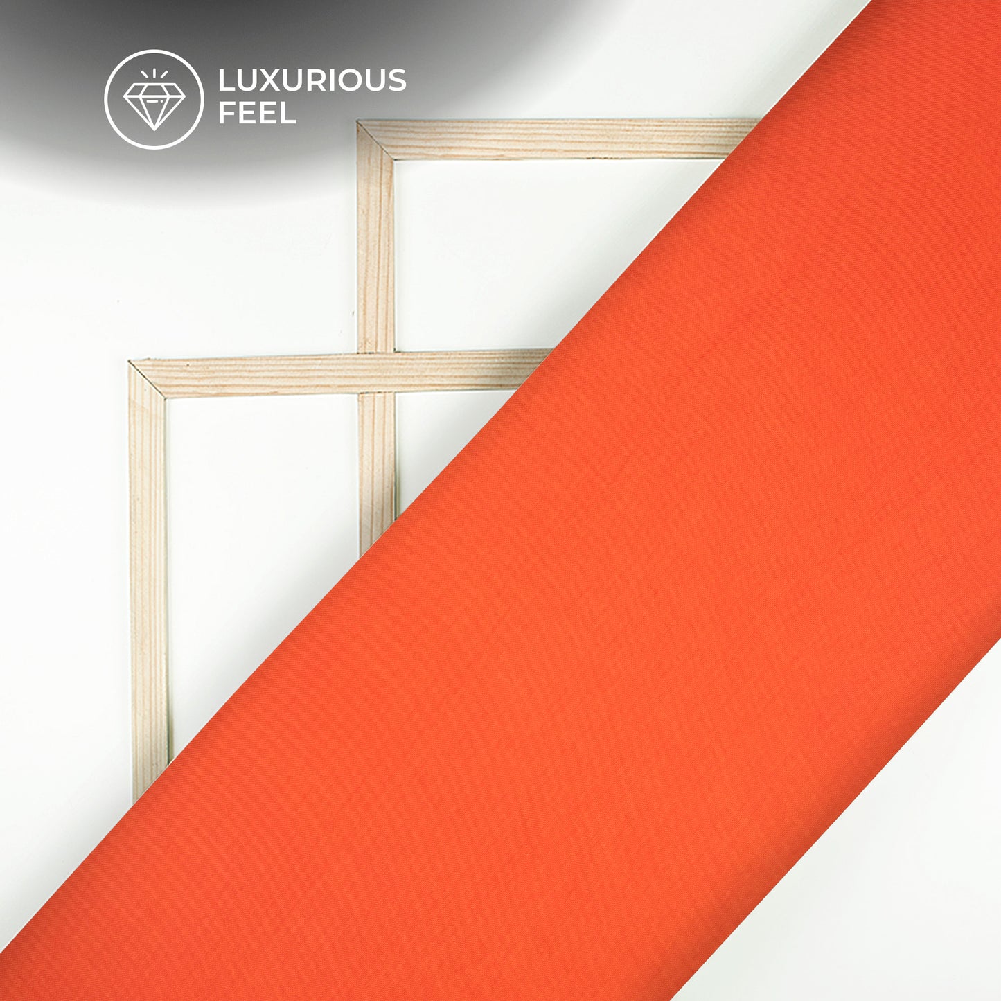 Orange Plain Pure Habutai Silk Fabric