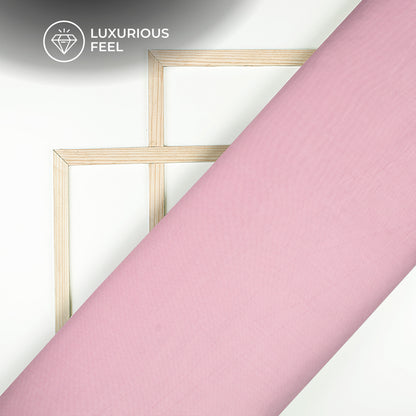 Crepe Pink Plain Pure Habutai Silk Fabric