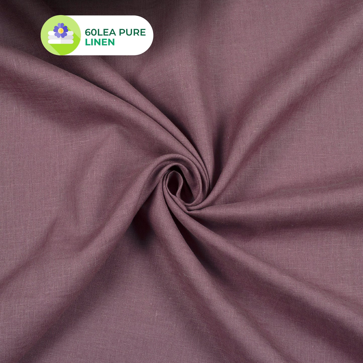 Plain Onion Purple 60 LEA Pure Linen Fabric (Width 58 Inches)