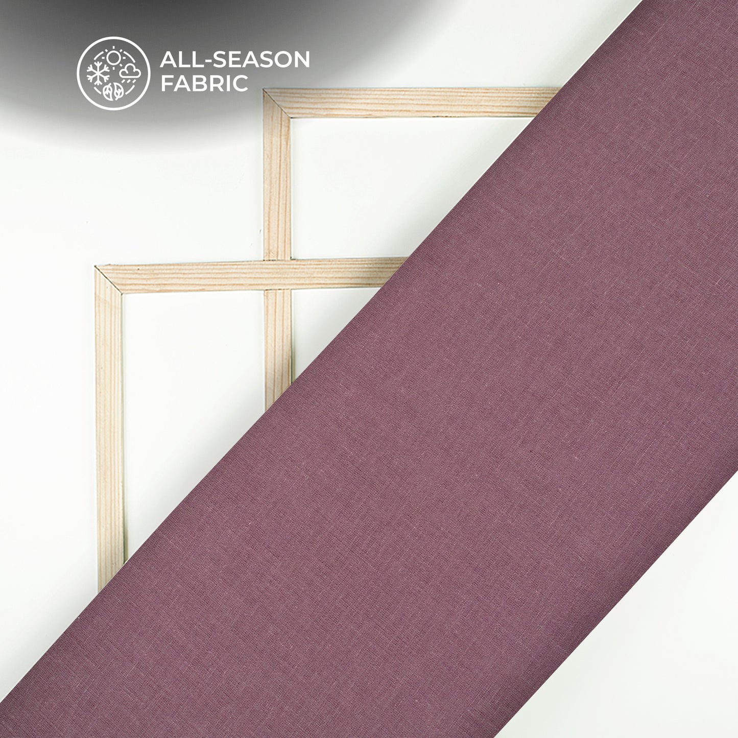 Plain Onion Purple 60 LEA Pure Linen Fabric (Width 58 Inches)
