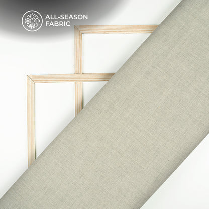 Plain Grey Beige 60 LEA Pure Linen Fabric (Width 58 Inches)