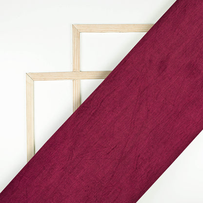 Rouge Pink Plain Pure Mashru Silk Fabric