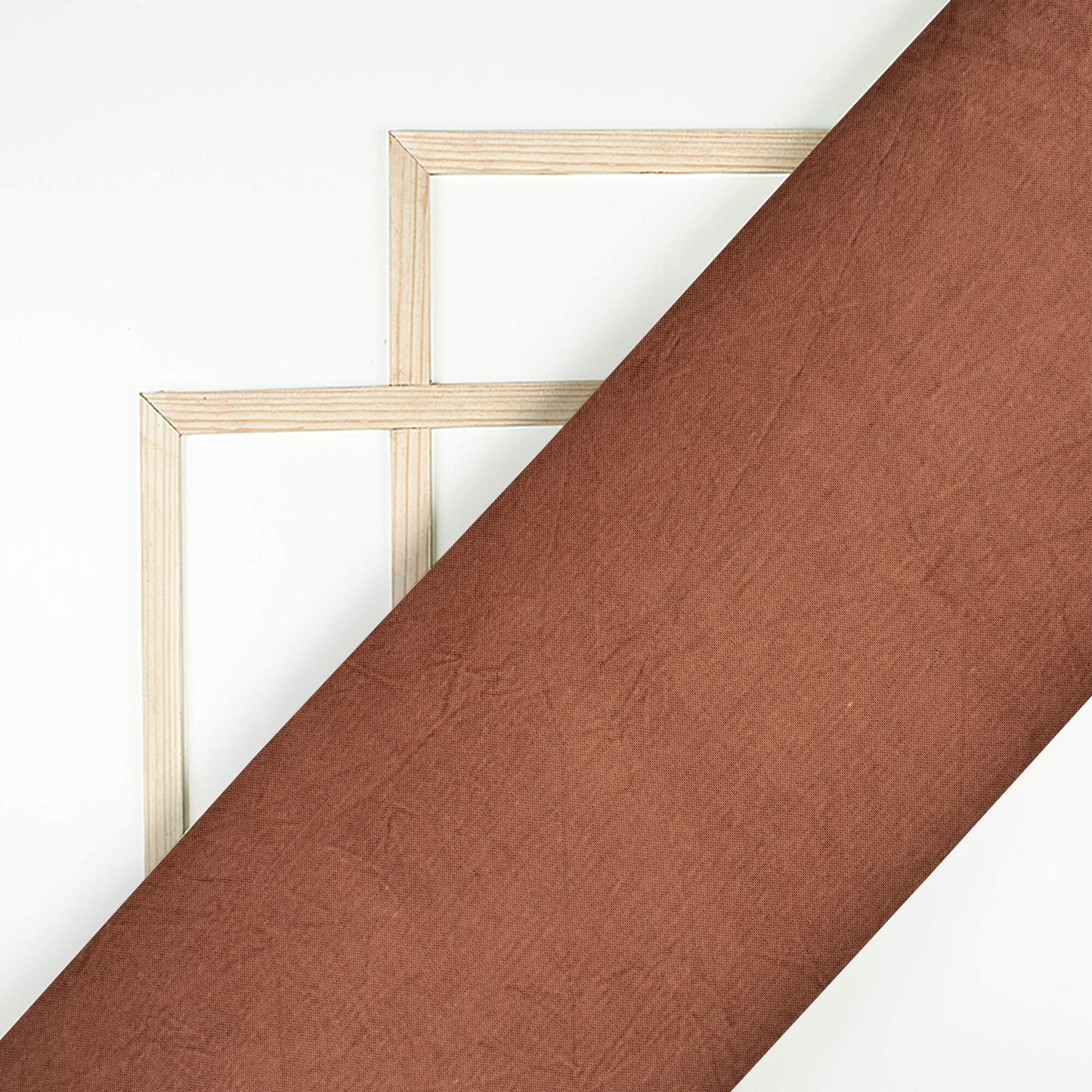 Cinnamon Brown Plain Pure Mashru Silk Fabric