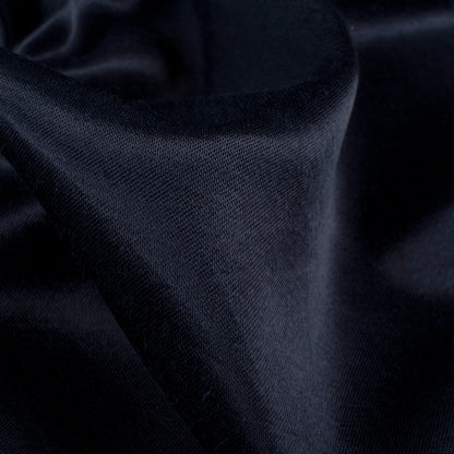 Navy Blue Plain Pure Mashru Silk Fabric