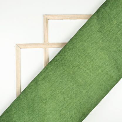 Mantis Green Plain Pure Mashru Silk Fabric