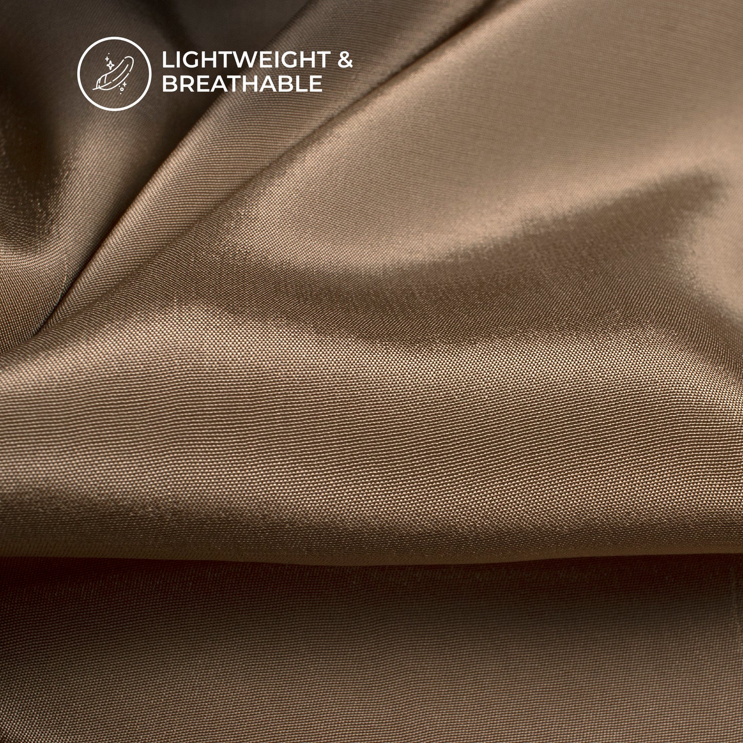 Tortilla Brown Plain Pure Natural Crepe Fabric