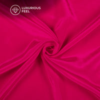 Hot Pink Plain Pure Natural Crepe Fabric