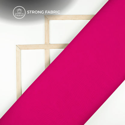 Hot Pink Plain Pure Natural Crepe Fabric