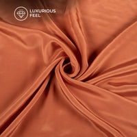 Cider Orange Plain Pure Natural Crepe Fabric