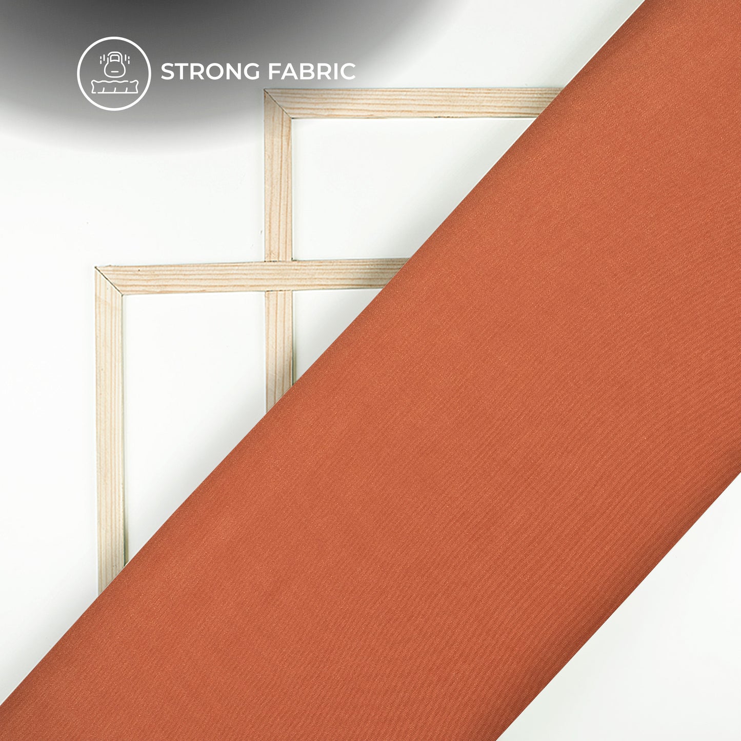 Cider Orange Plain Pure Natural Crepe Fabric