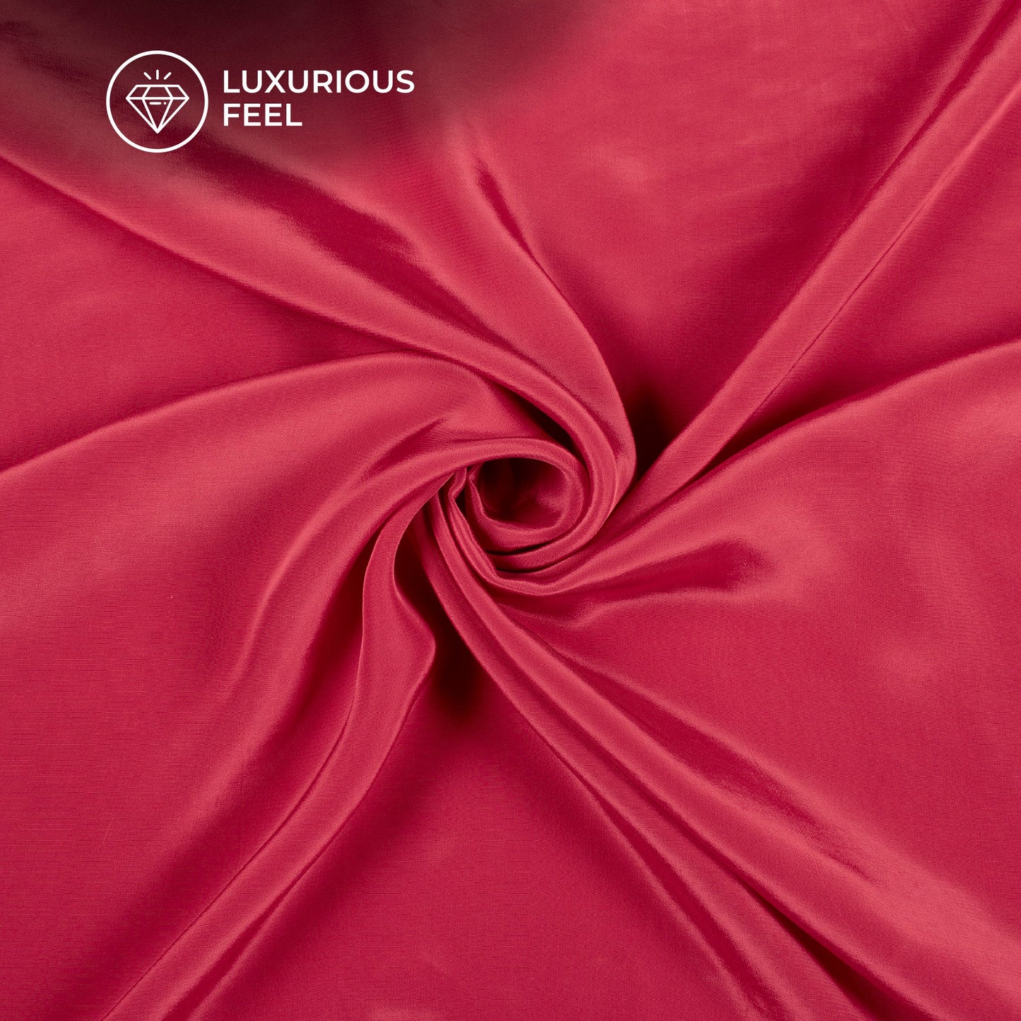 Punch Pink Plain Pure Natural Crepe Fabric