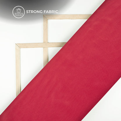Punch Pink Plain Pure Natural Crepe Fabric