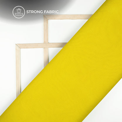 Electric Yellow Plain Pure Natural Crepe Fabric