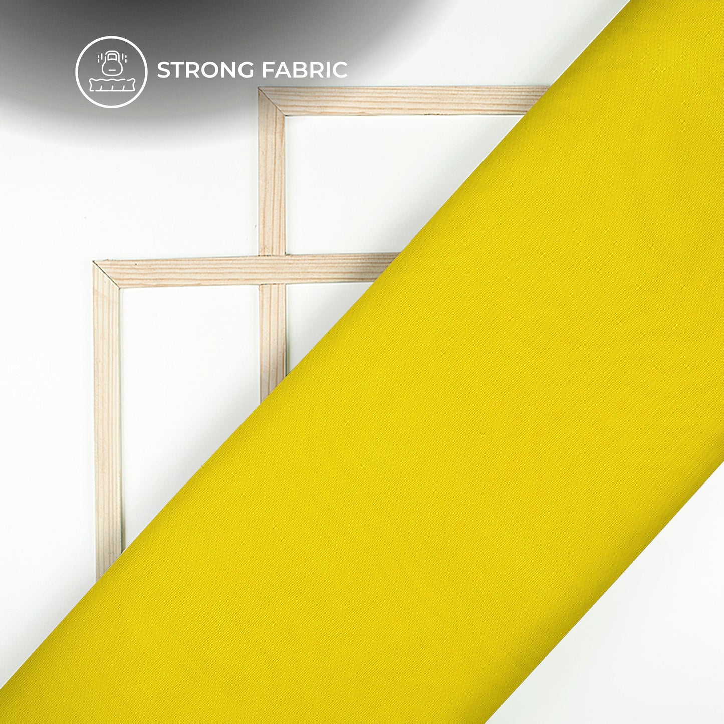 Electric Yellow Plain Pure Natural Crepe Fabric