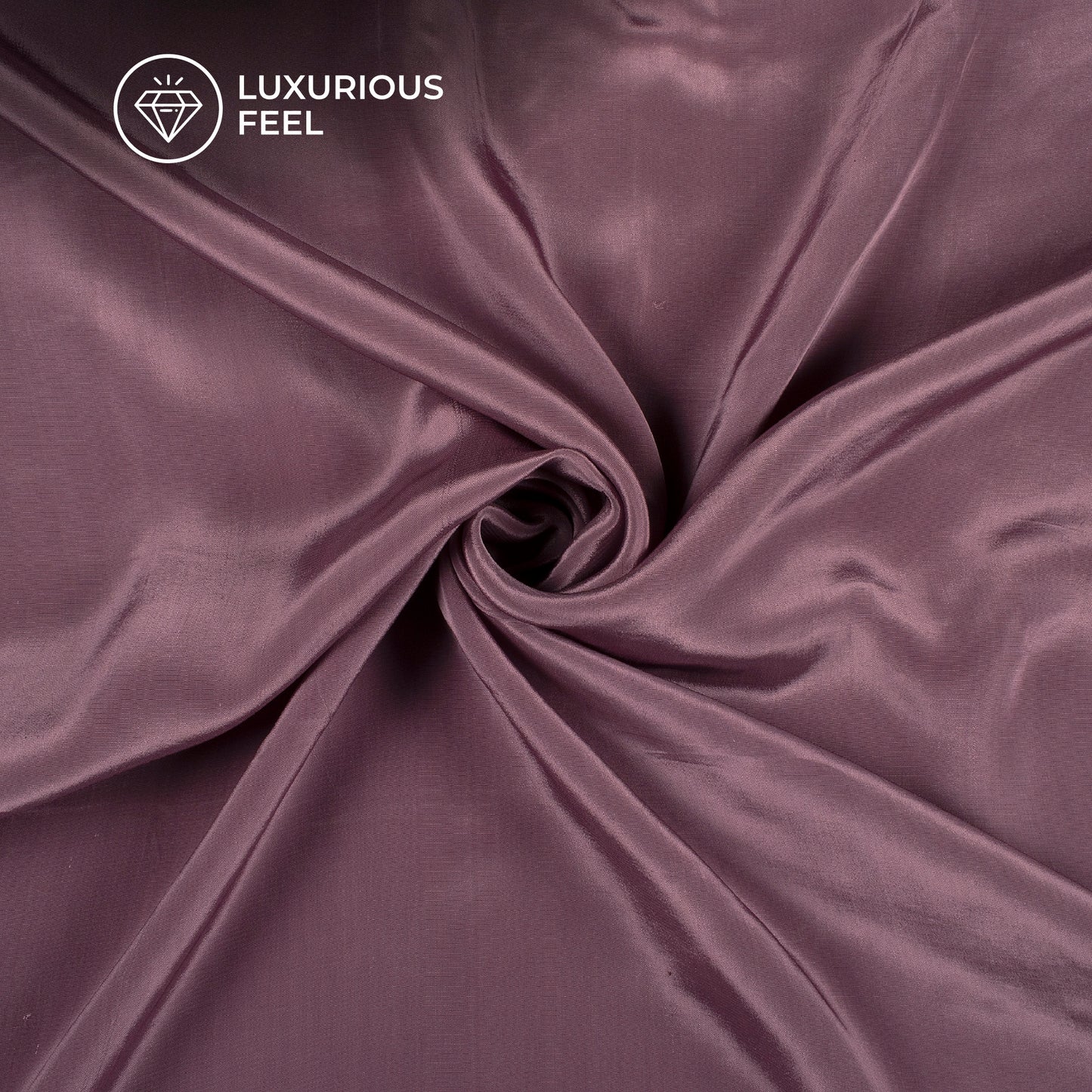 Mauve Purple Plain Pure Natural Crepe Fabric