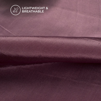 Mauve Purple Plain Pure Natural Crepe Fabric