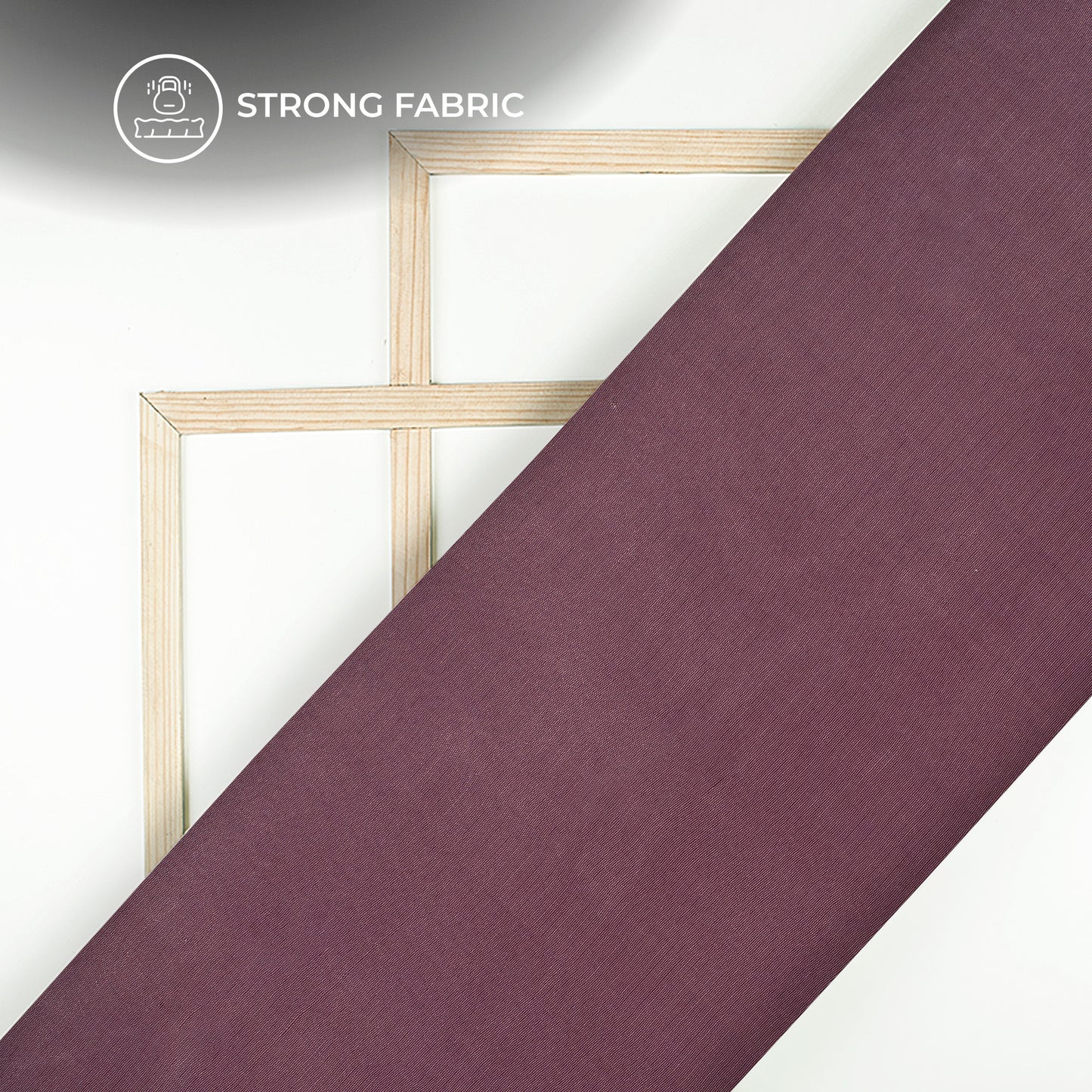 Mauve Purple Plain Pure Natural Crepe Fabric