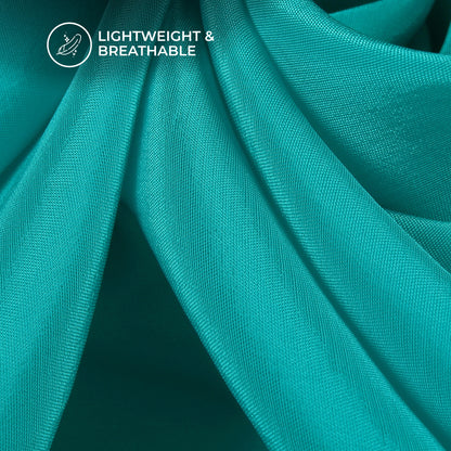 Aqua Blue Plain Pure Natural Crepe Fabric
