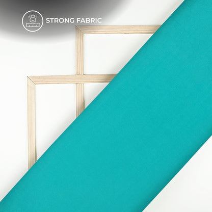 Aqua Blue Plain Pure Natural Crepe Fabric