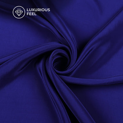 Royal Blue Plain Pure Natural Crepe Fabric