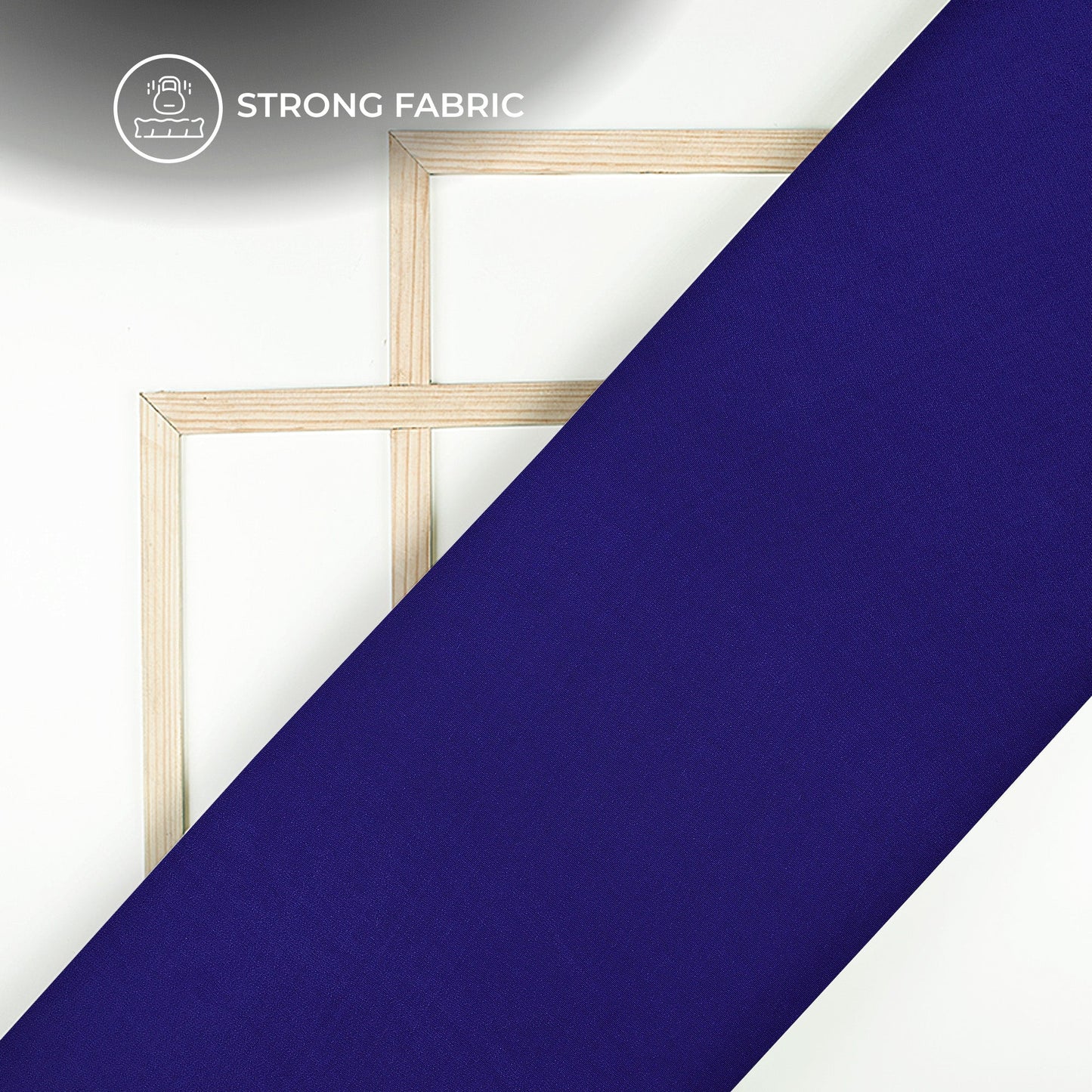 Royal Blue Plain Pure Natural Crepe Fabric