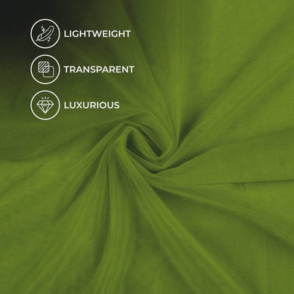 Sap Green Plain Premium Quality Butterfly Net Fabric