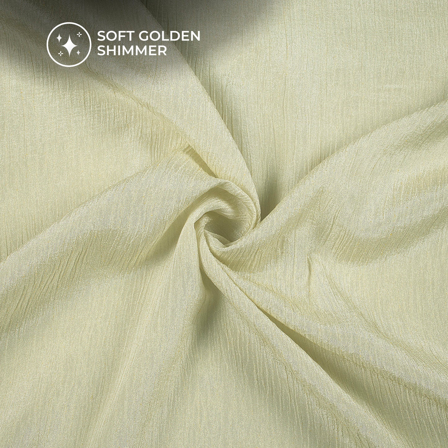 Plain Pistachio Green Crushed Pure Organza Shimmer Tissue Fabric