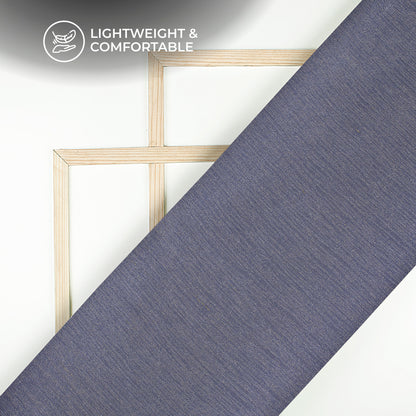 Plain Steel Blue Crushed Pure Organza Shimmer Tissue Fabric