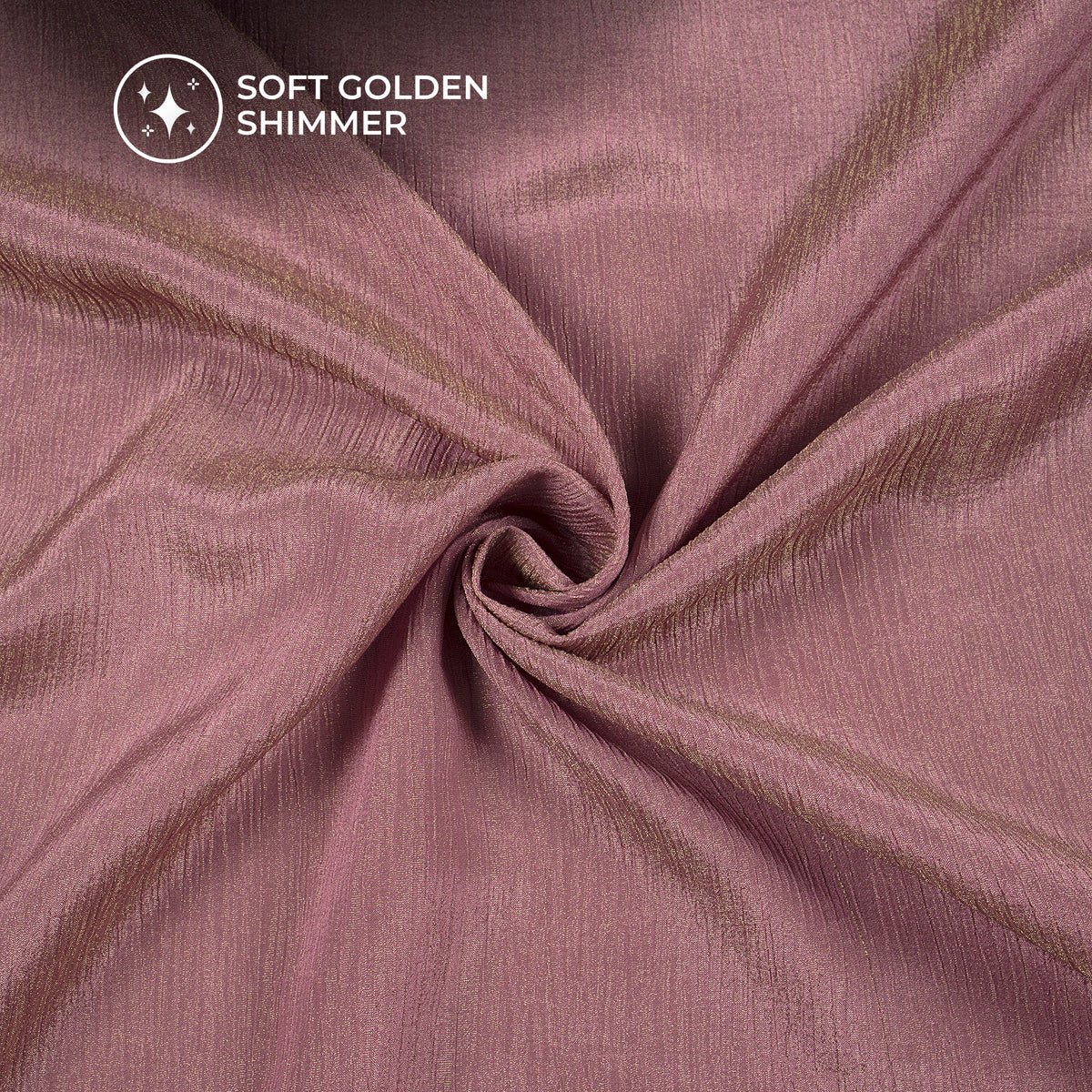 Plain Orchid Purple Crushed Pure Organza Shimmer Tissue Fabric