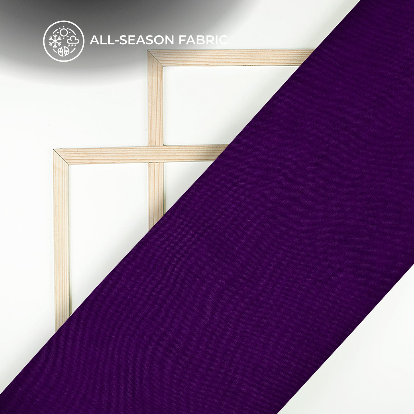 Violet Plain Pure Organza Fabric