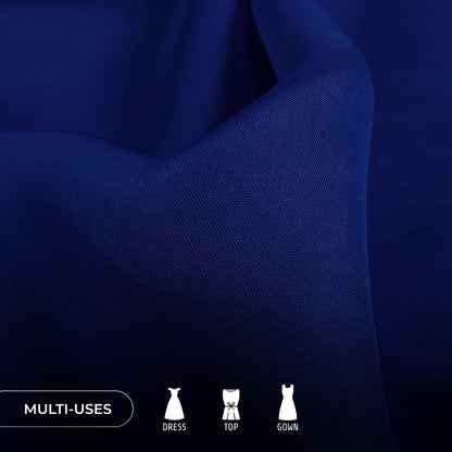 Royal Blue Plain Pure Organza Fabric