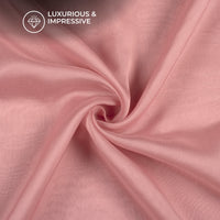 Salmon Pink Plain Pure Organza Fabric