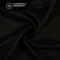 Black Plain Pure Organza Fabric
