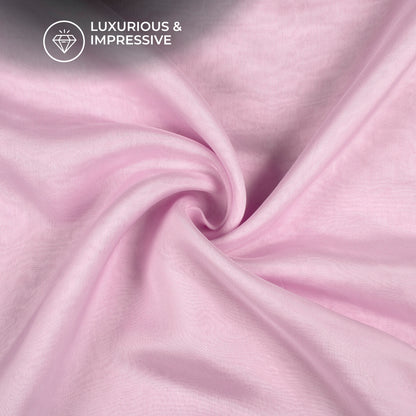Lilac Purple Plain Pure Organza Fabric