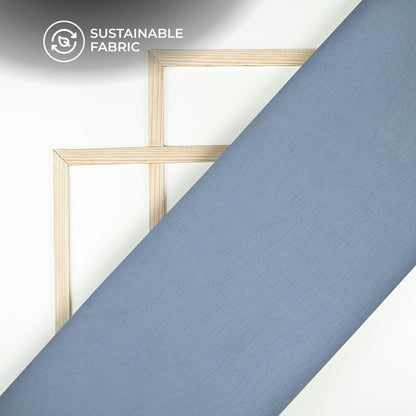 Powder Blue Plain Crushed Viscose Nylon Fabric (Width 58 Inches)