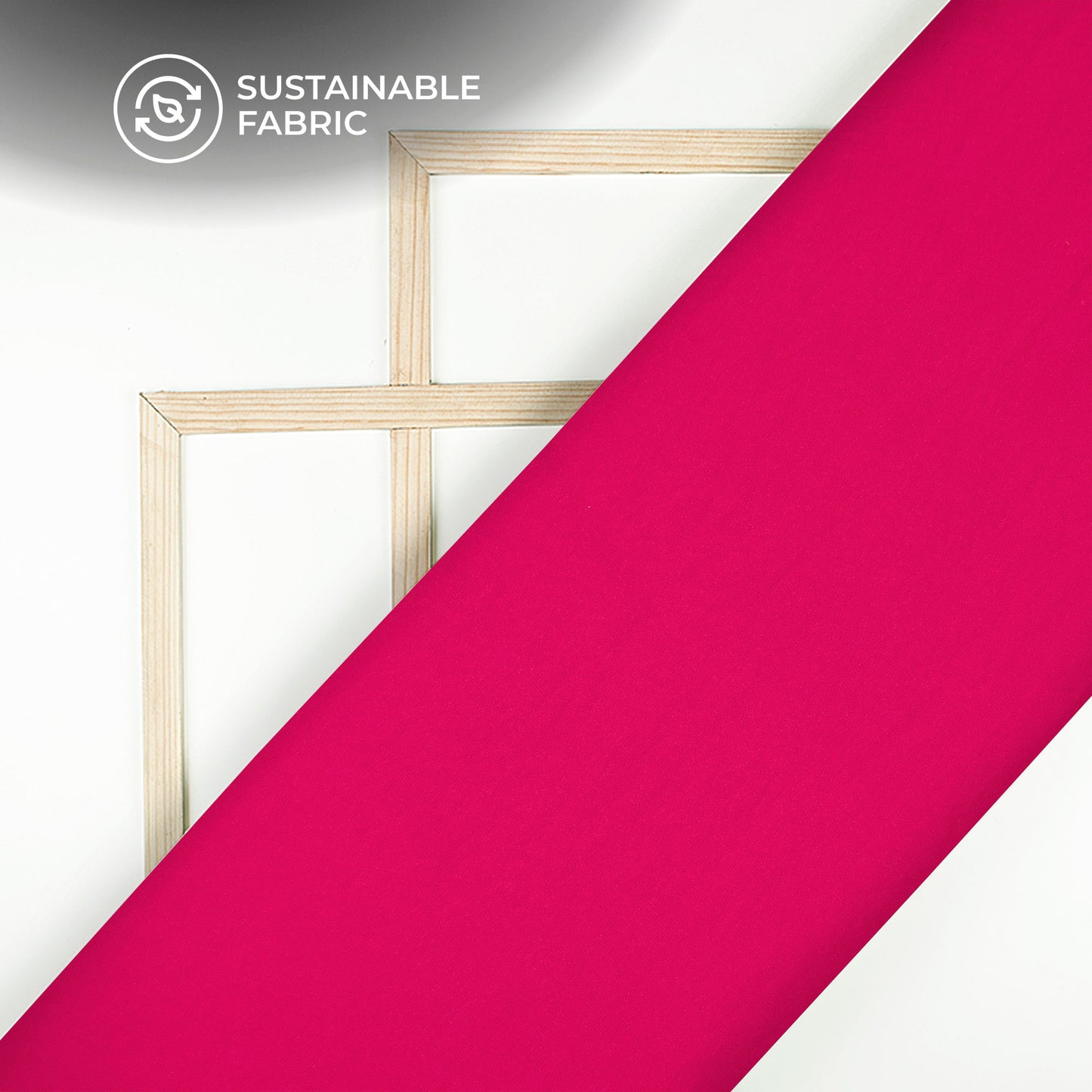 Deep Pink Plain Crushed Viscose Nylon Fabric (Width 58 Inches)