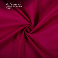 Cerise Pink Plain Blend Cotton Slub Fabric