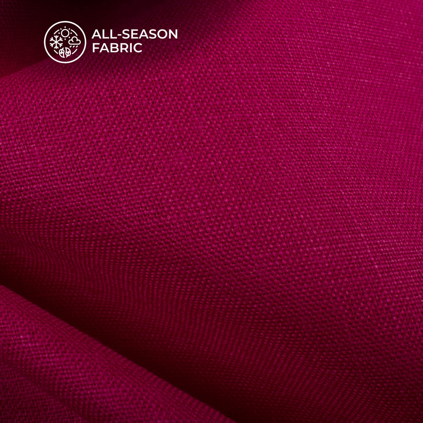 Cerise Pink Plain Blend Cotton Slub Fabric