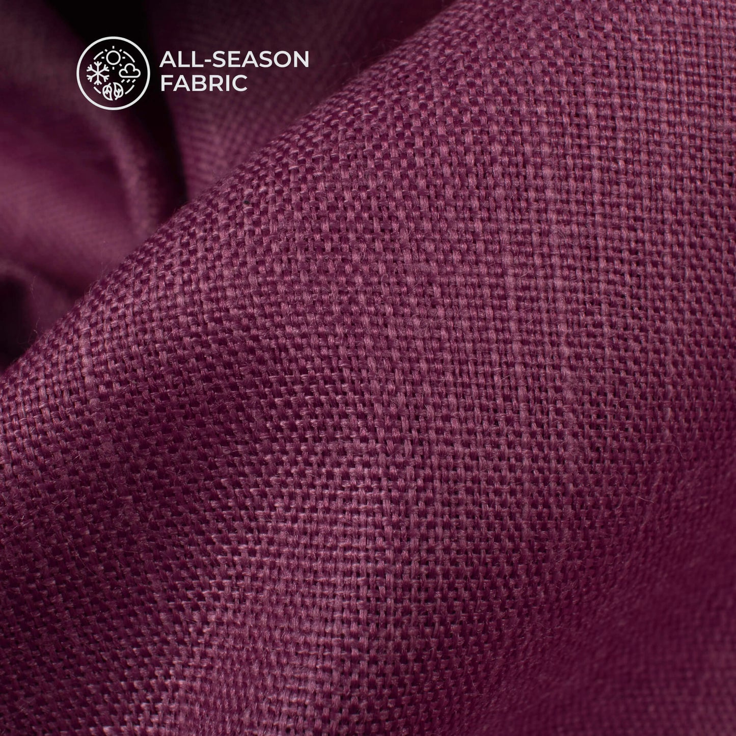 Wine Purple Plain Blend Cotton Slub Fabric