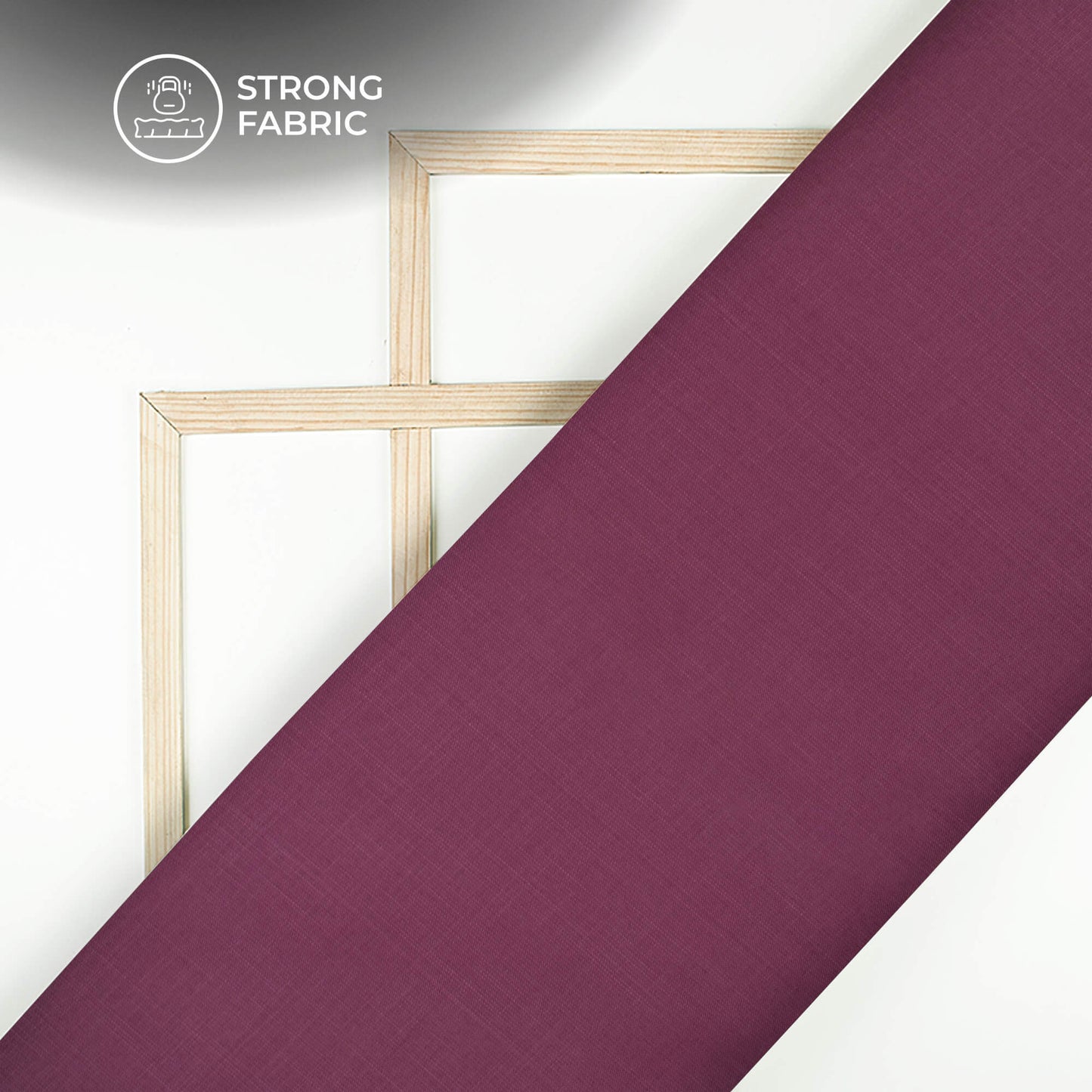 Wine Purple Plain Blend Cotton Slub Fabric