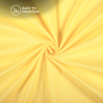 Cadmium Yellow Plain Blend Cotton Slub Fabric