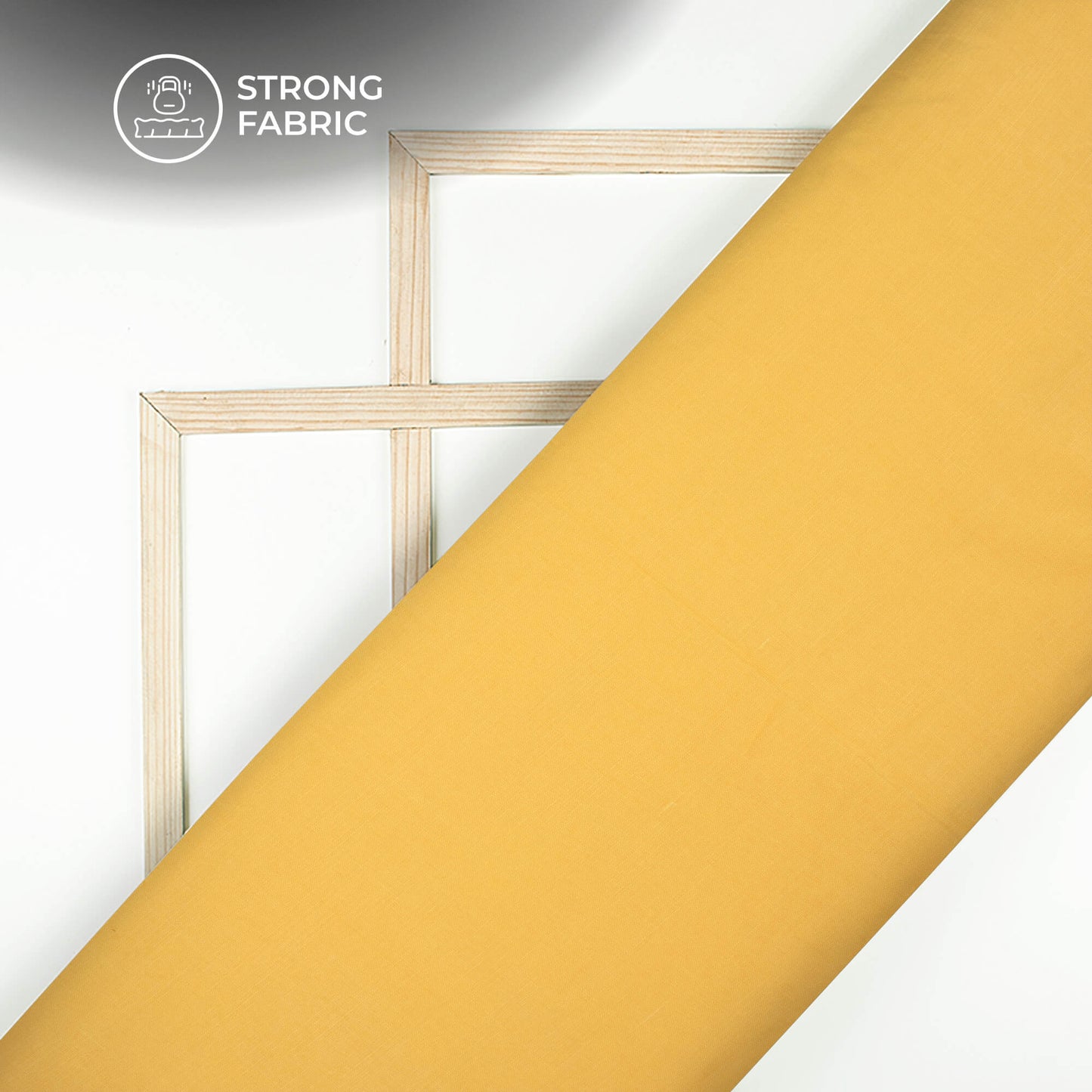 Cadmium Yellow Plain Blend Cotton Slub Fabric